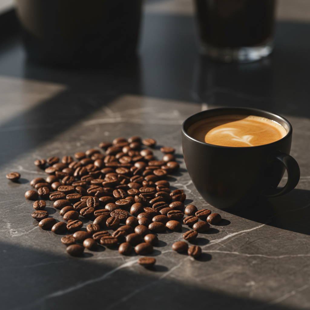 Café Leblon premium con granos de café brasileño